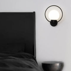 Black Led Wall Light For Bedroom Valentina Metal Without Bulbs