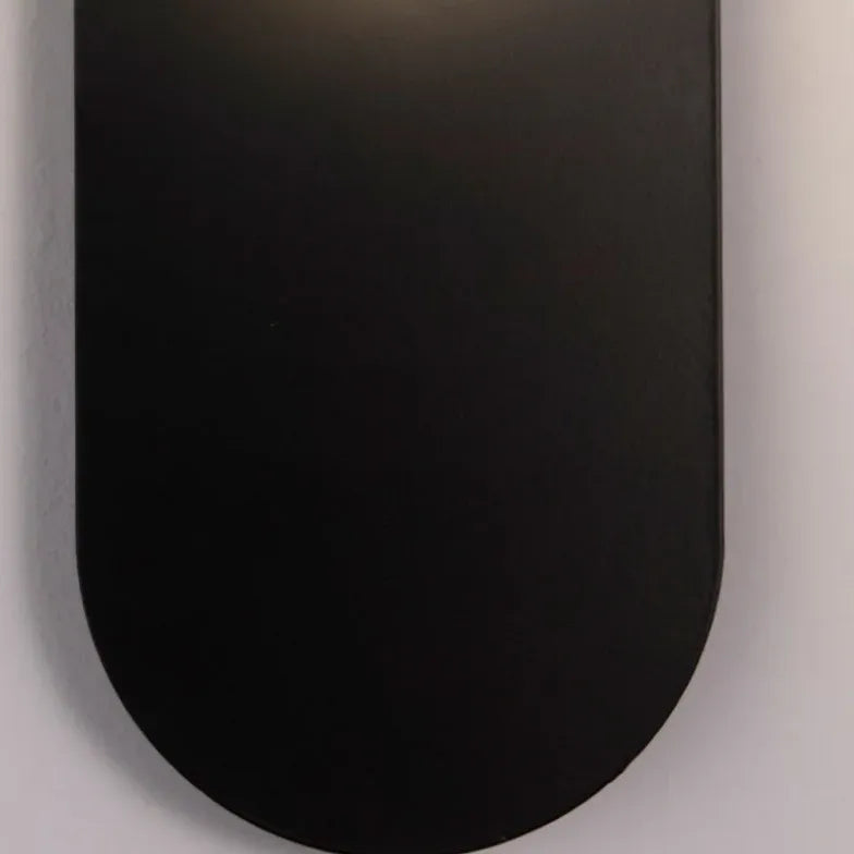 Black Flush Wall Light For Bedroom Valentina Metal