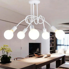 Modern Linear Curve Semi-flush Light For Living Room