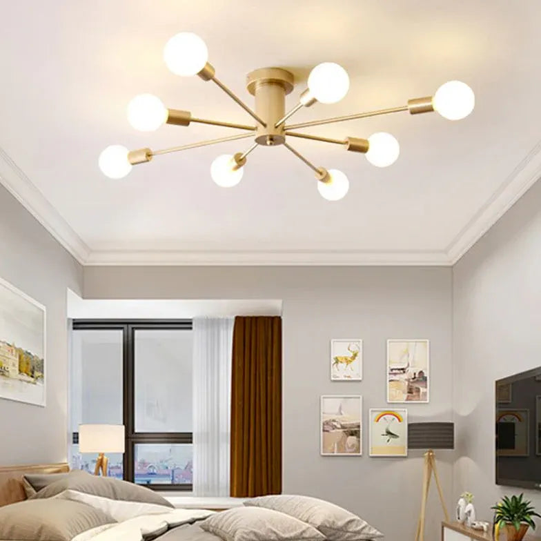 Semi-flush Light For Bedroom Valentina Metal Without Bulbs Ip20 Led