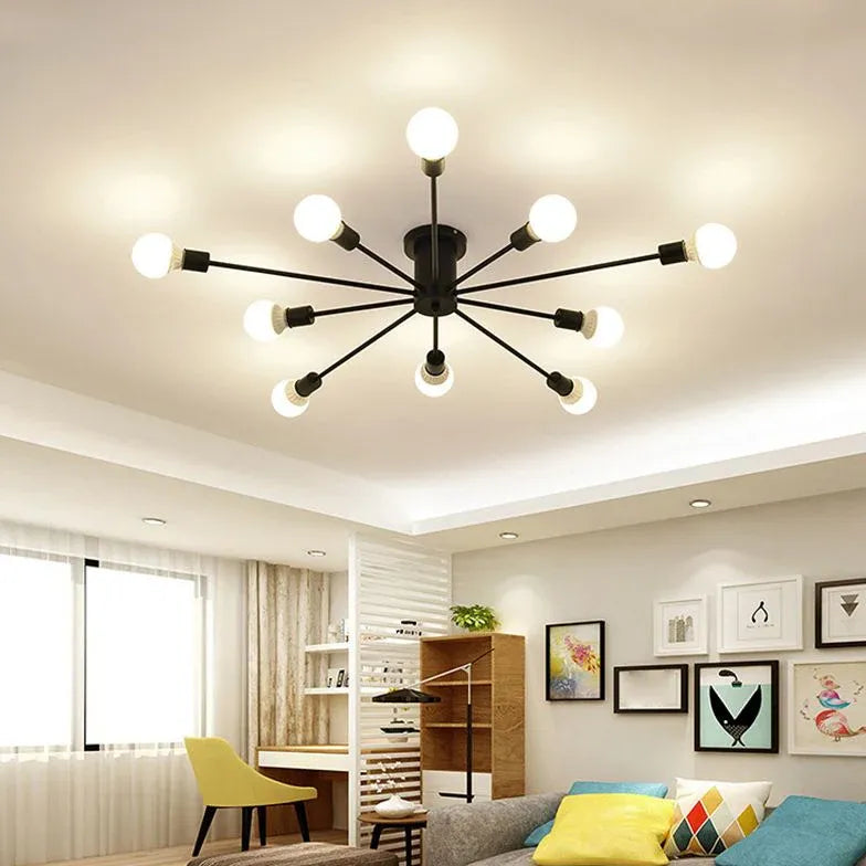 Semi-flush Light For Bedroom Valentina Metal Without Bulbs Ip20 Led