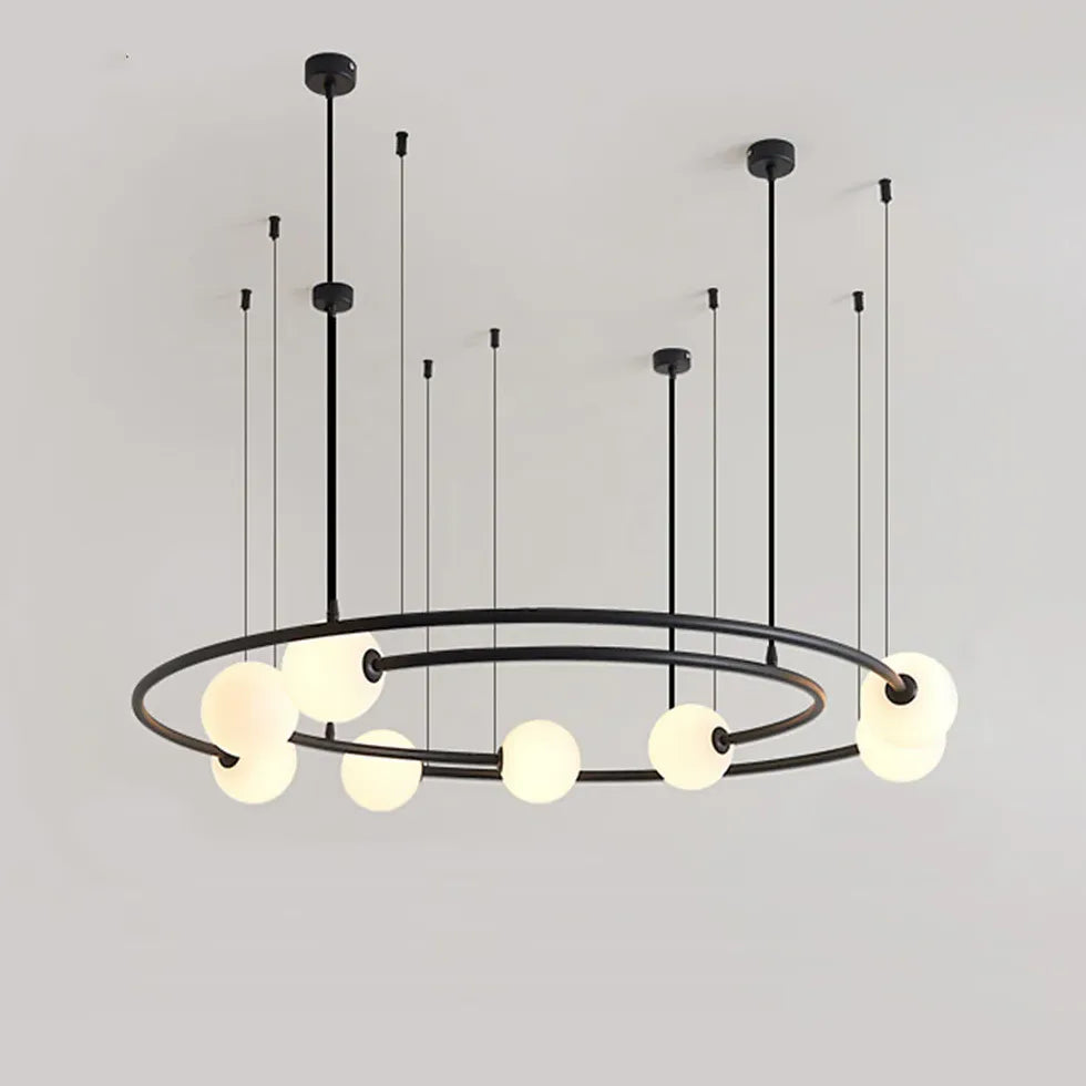 Black Statement Pendant Light For Bedroom Valentina Metal