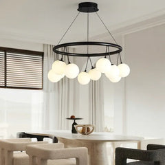 Black Chandelier For Bedroom Valentina Metal & Glass Without Bulbs Led