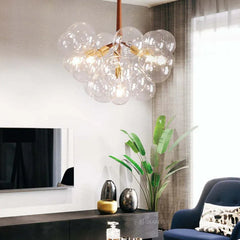 Black Nordic Luxury Clear Bubble Pendant Light