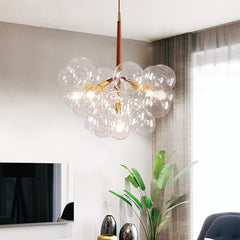 Black Nordic Luxury Clear Bubble Pendant Light