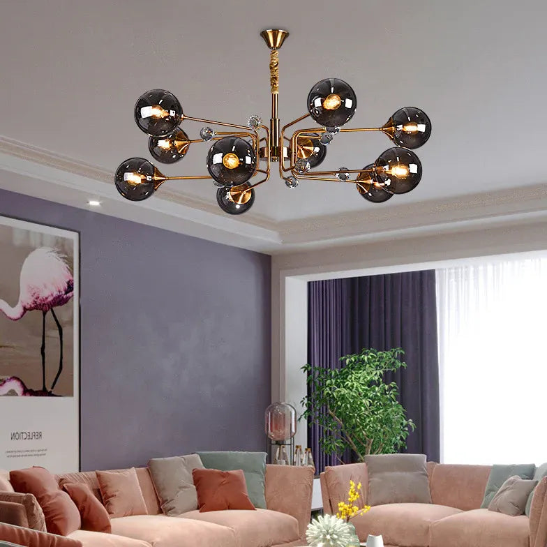 Grey Statement Pendant Light For Bedroom Valentina Metal Without Bulbs Ip20