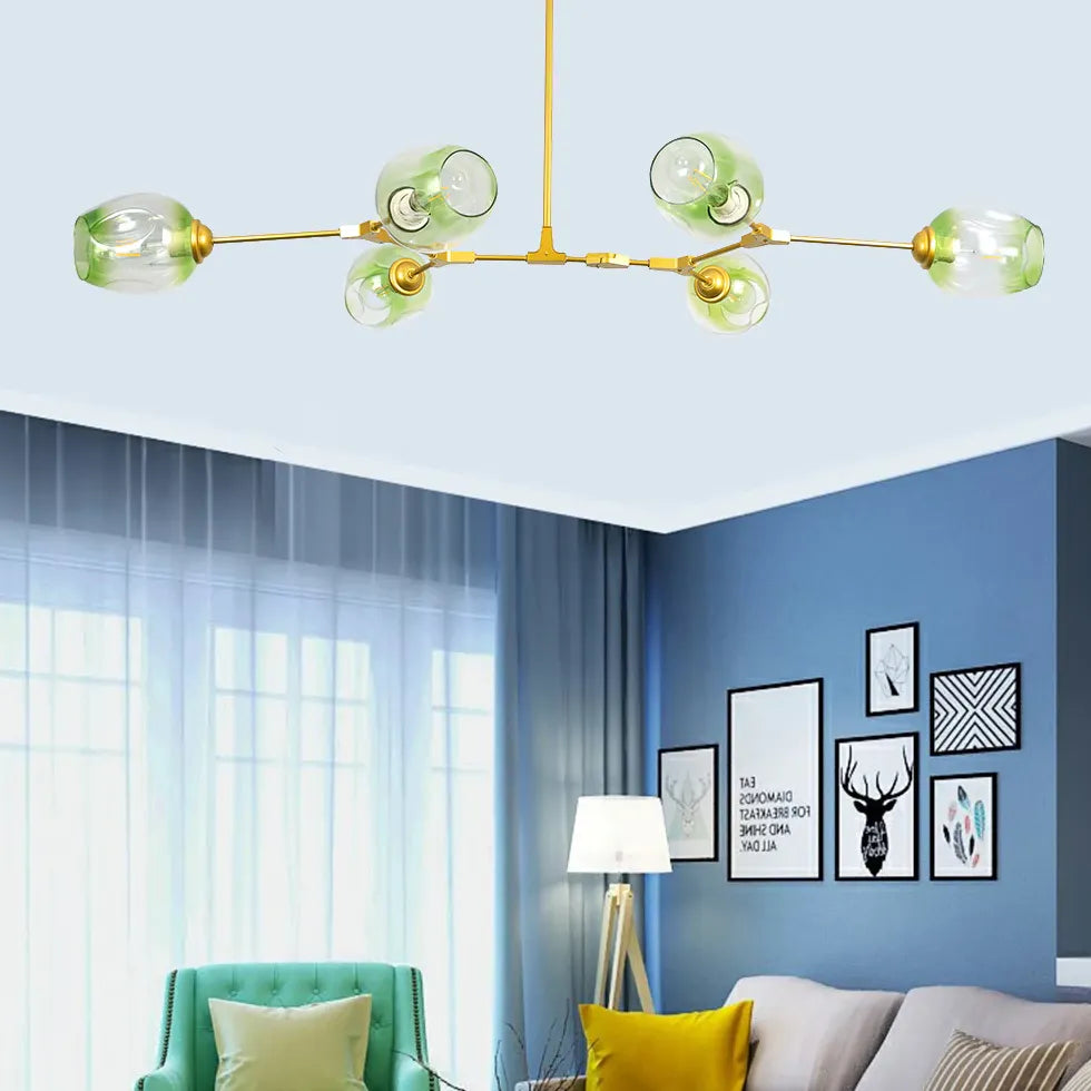 Statement Pendant Light For Study Room Valentina Glass Led Ip20 Without Bulbs