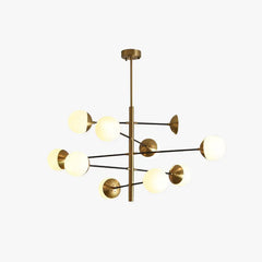 Gold Chandelier For Bedroom Valentina Metal & Glass Ip20 Led