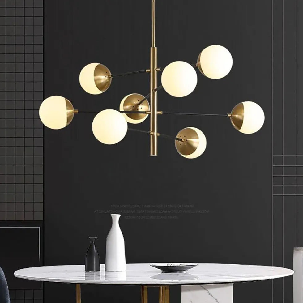 Gold Chandelier For Bedroom Valentina Metal & Glass Ip20 Led