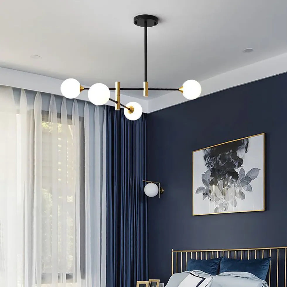 Black Modern Chandeliers For Bedroom Valentina Metal Led Warm White Ip20