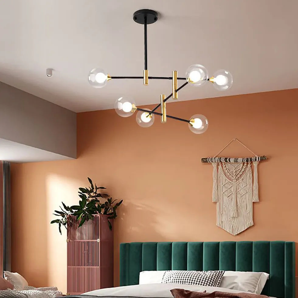 Black Modern Chandeliers For Bedroom Valentina Metal Led Warm White Ip20