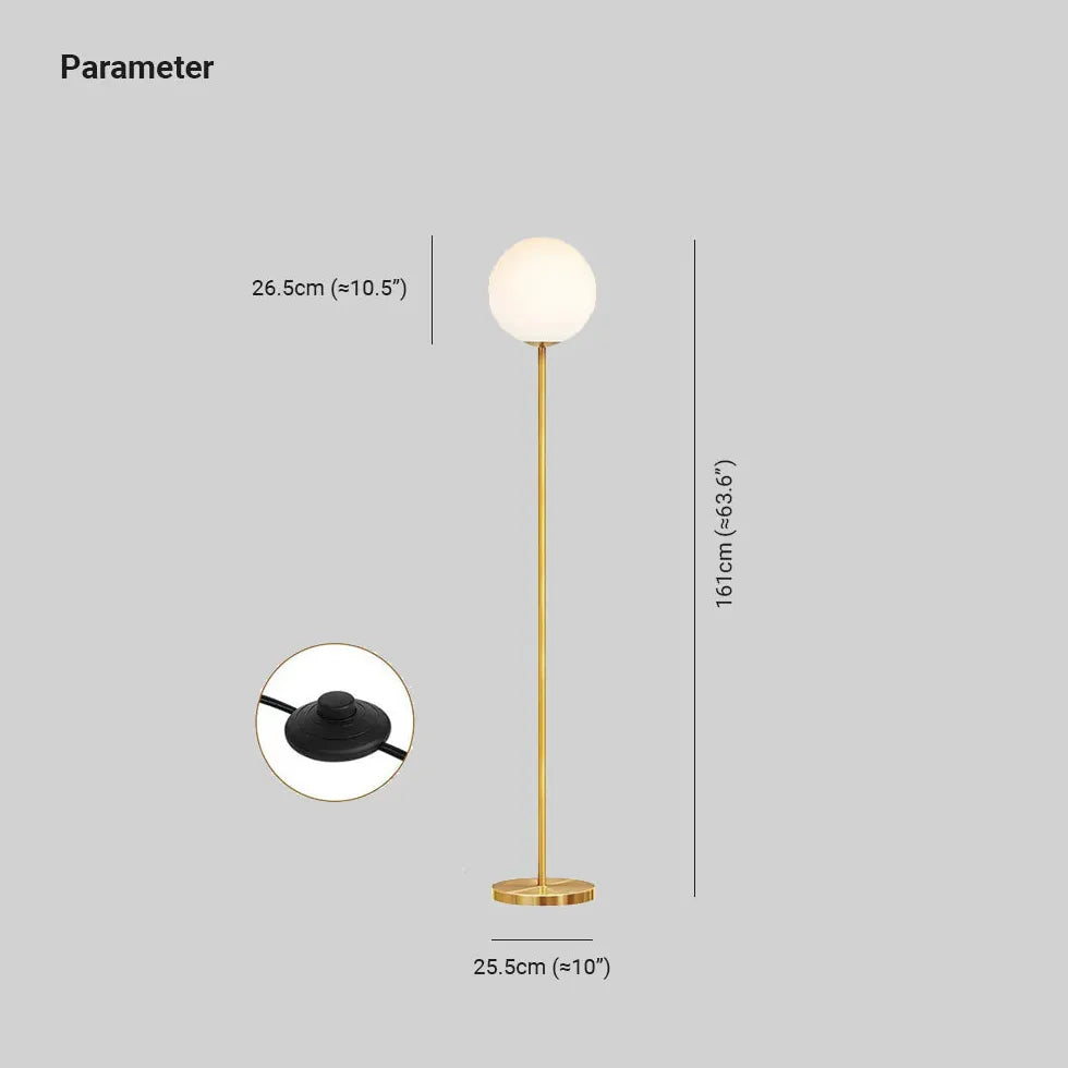 Floor Lamp For Bedroom Valentina Metal & Acrylic Plug Ip20 Led