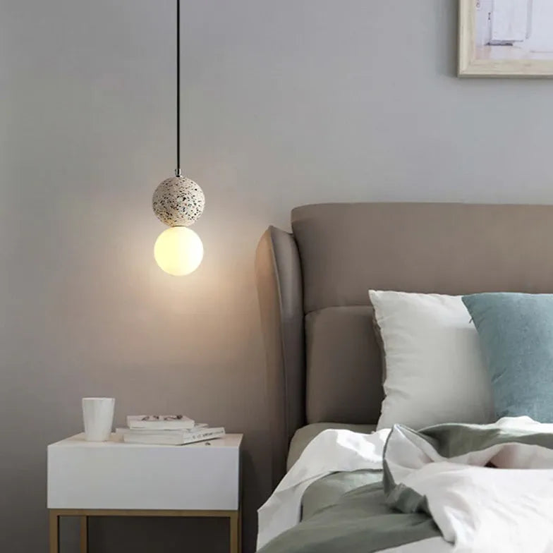 Bedside Pendant Light For Bedroom Valentina Stone Led Ip20 Warm White