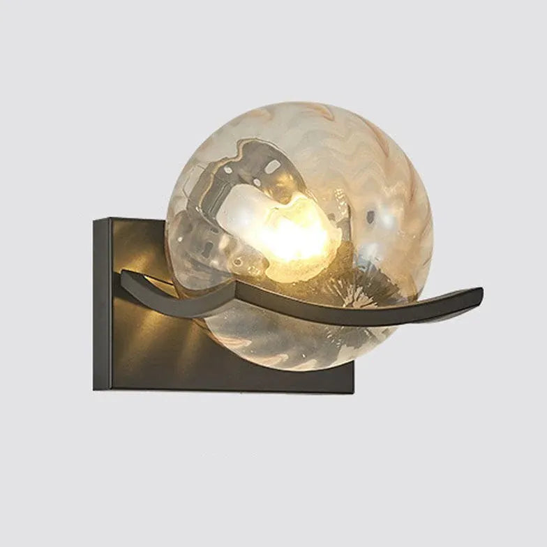 Flush Wall Light For Bathroom Valentina Metal & Glass