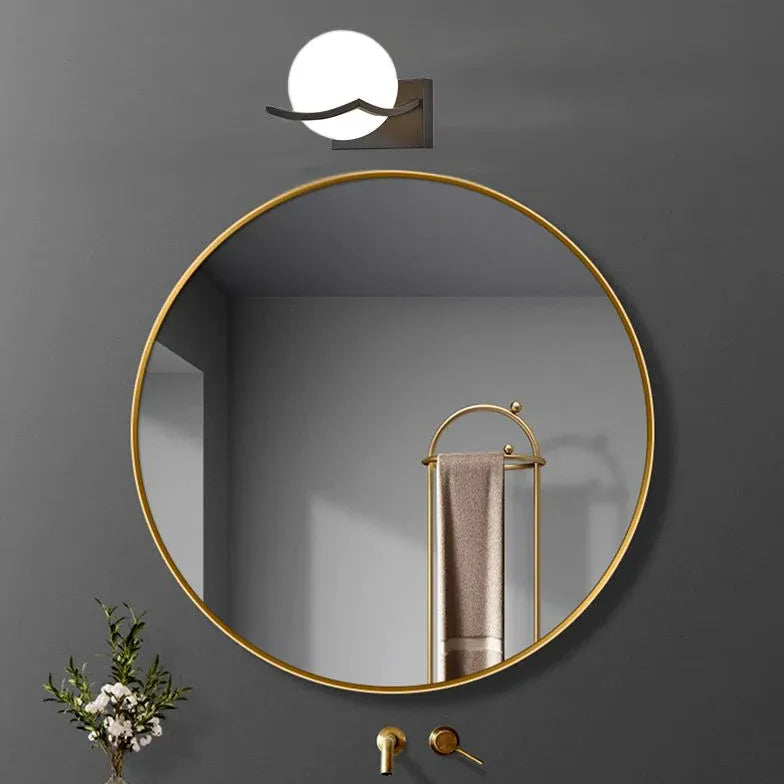 Flush Wall Light For Bathroom Valentina Metal & Glass