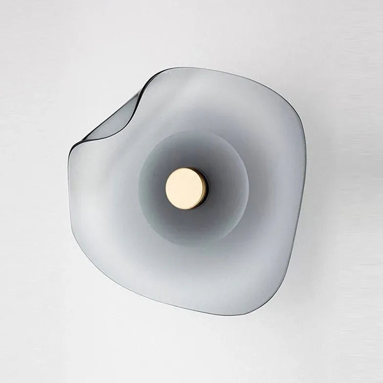 Blue Flush Wall Light For Study Room Veta Metal Led