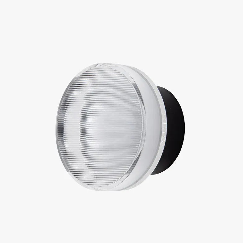 Black Flush Wall Light For Study Room Veta Metal Ip20