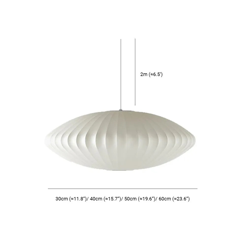 White Light Single Pendant For Living Room Renee Metal & Fabric Dimmable Led Ip20