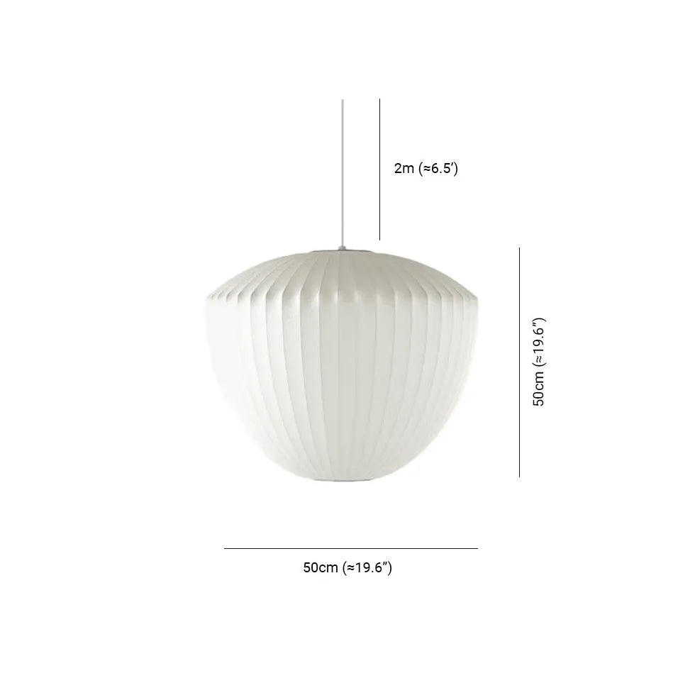 White Light Single Pendant For Living Room Renee Metal & Fabric Dimmable Led Ip20