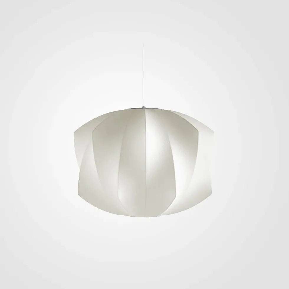 White Light Single Pendant For Living Room Renee Metal & Fabric Dimmable Led Ip20