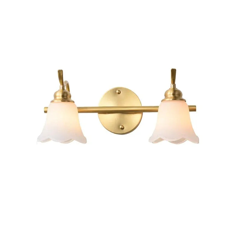 Gold Multi Arm Wall Light For Bathroom Felicie Metal & Glass Warm White Ip44