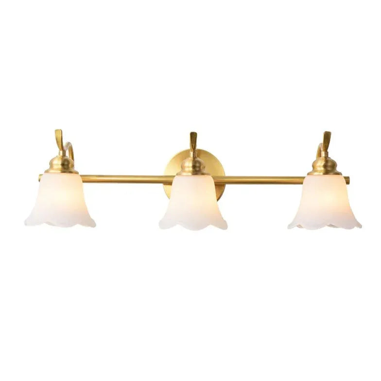 Gold Multi Arm Wall Light For Bathroom Felicie Metal & Glass Warm White Ip44