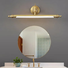 Gold Mirror Light For Bathroom Linear Felicie Metal & Acrylic Led Three Colours Temperature Switchable