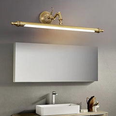 Gold Mirror Light For Bathroom Linear Felicie Metal & Acrylic Led Three Colours Temperature Switchable