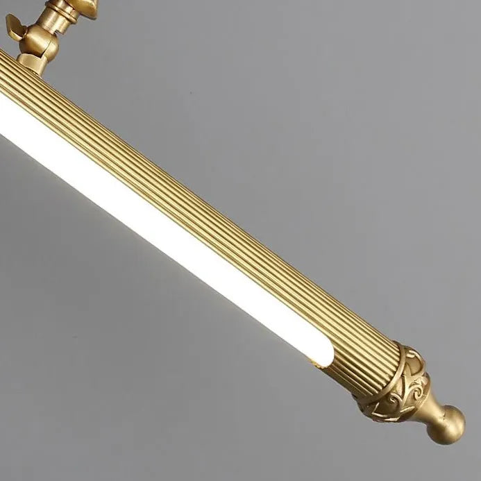 Gold Mirror Light For Bathroom Linear Felicie Metal & Acrylic Led Three Colours Temperature Switchable