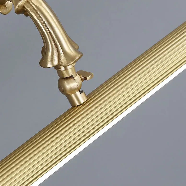 Gold Mirror Light For Bathroom Linear Felicie Metal & Acrylic Led Three Colours Temperature Switchable