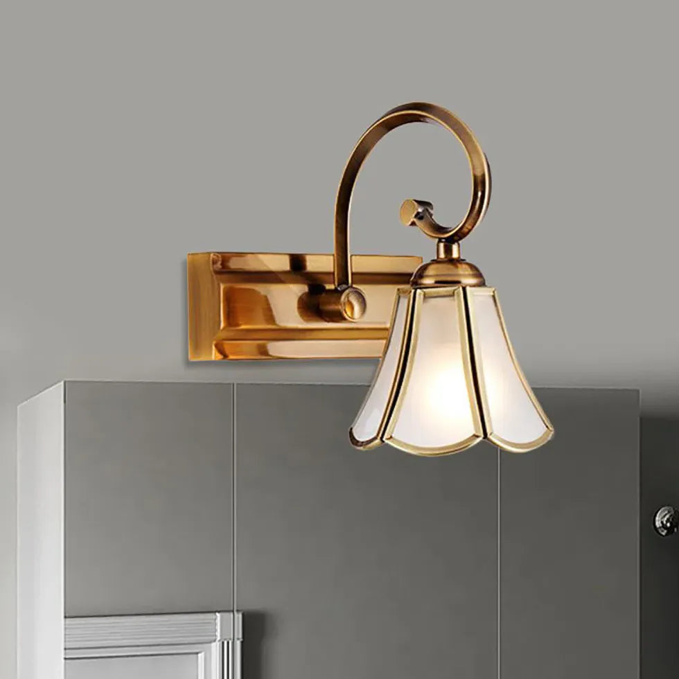 Gold Multi Arm Wall Light For Bathroom Felicie Metal & Glass Led