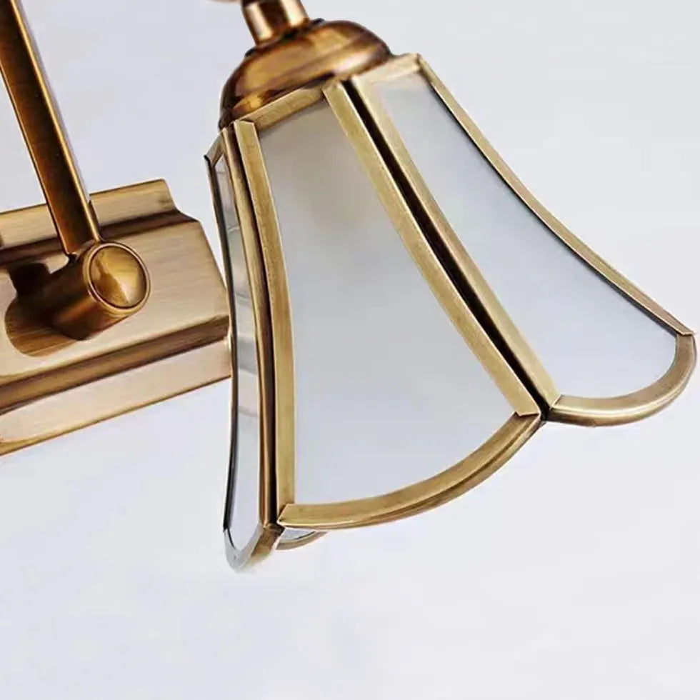 Gold Multi Arm Wall Light For Bathroom Felicie Metal & Glass Led