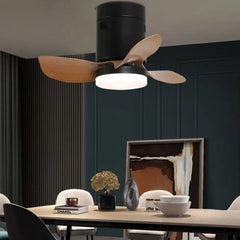 Black Ceiling Fan With Light For Bedroom Walters Metal Ip20 Led