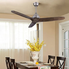 Walters 3-blade Industrial Black Dc Ceiling Fan For Study Room Walters Metal & Wood Ip20