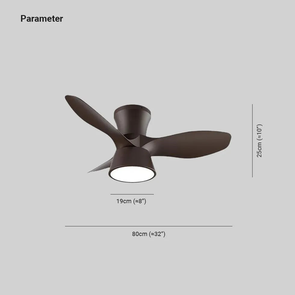 Ceiling Fan With Light For Bedroom Walters Metal Dimmable Led