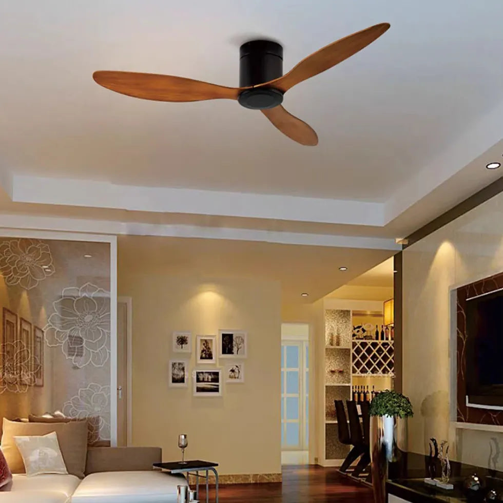 Black Ceiling Fan With Light For Study Room Walters Metal Ip20