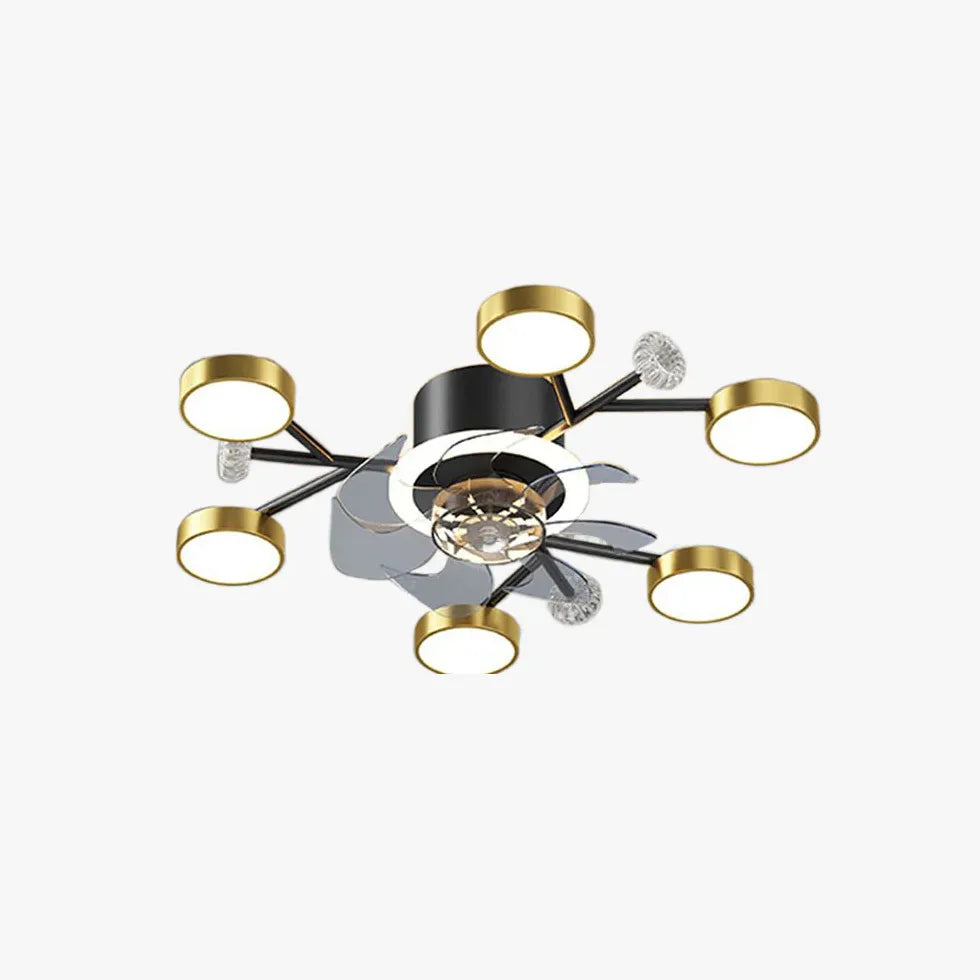 Ceiling Fan With Light For Bedroom Weiss Metal Ip20 Dimmable Led