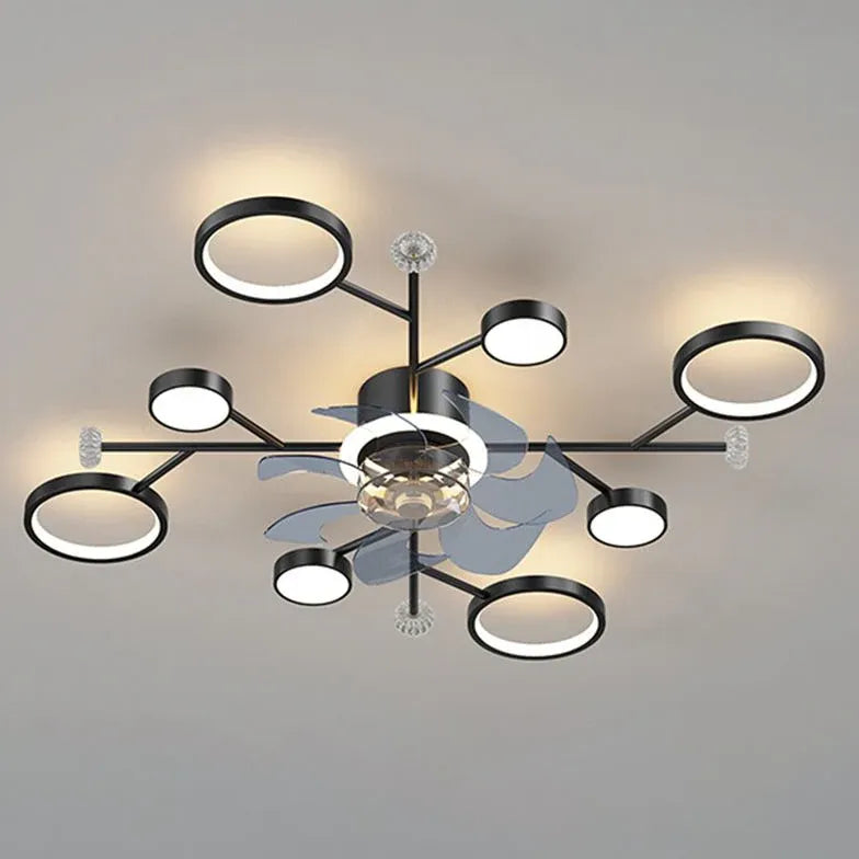 Ceiling Fan With Light For Bedroom Weiss Metal Ip20 Dimmable Led