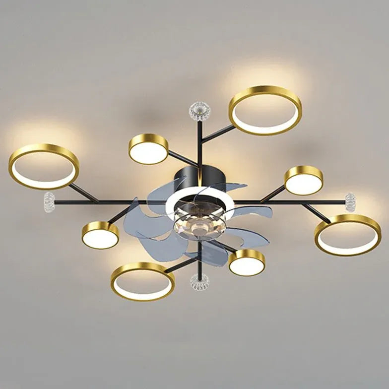 Ceiling Fan With Light For Bedroom Weiss Metal Ip20 Dimmable Led