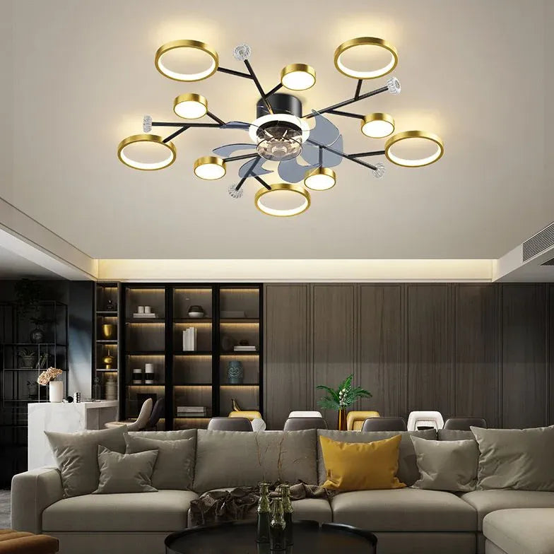 Ceiling Fan With Light For Bedroom Weiss Metal Ip20 Dimmable Led