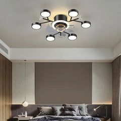 Ceiling Fan With Light For Bedroom Weiss Metal Ip20 Dimmable Led