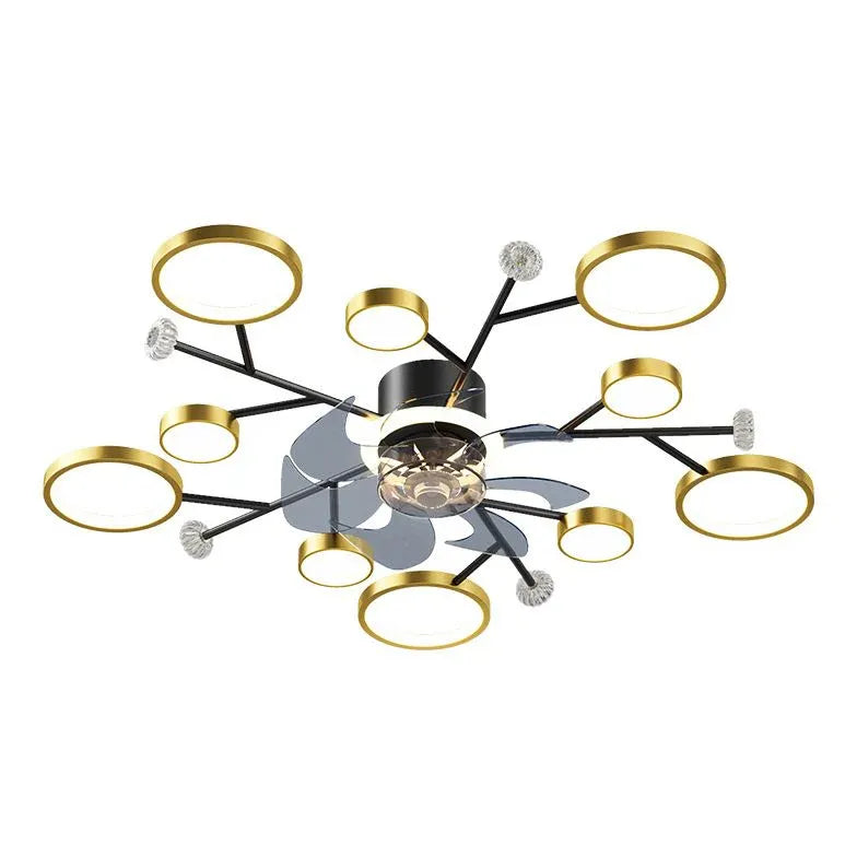 Ceiling Fan With Light For Bedroom Weiss Metal Ip20 Dimmable Led