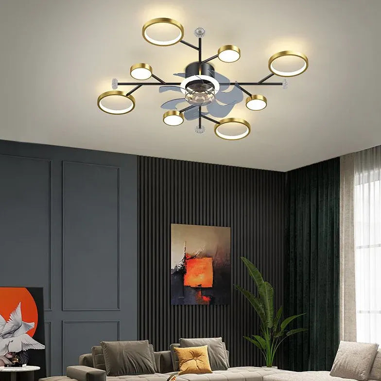 Ceiling Fan With Light For Bedroom Weiss Metal Ip20 Dimmable Led